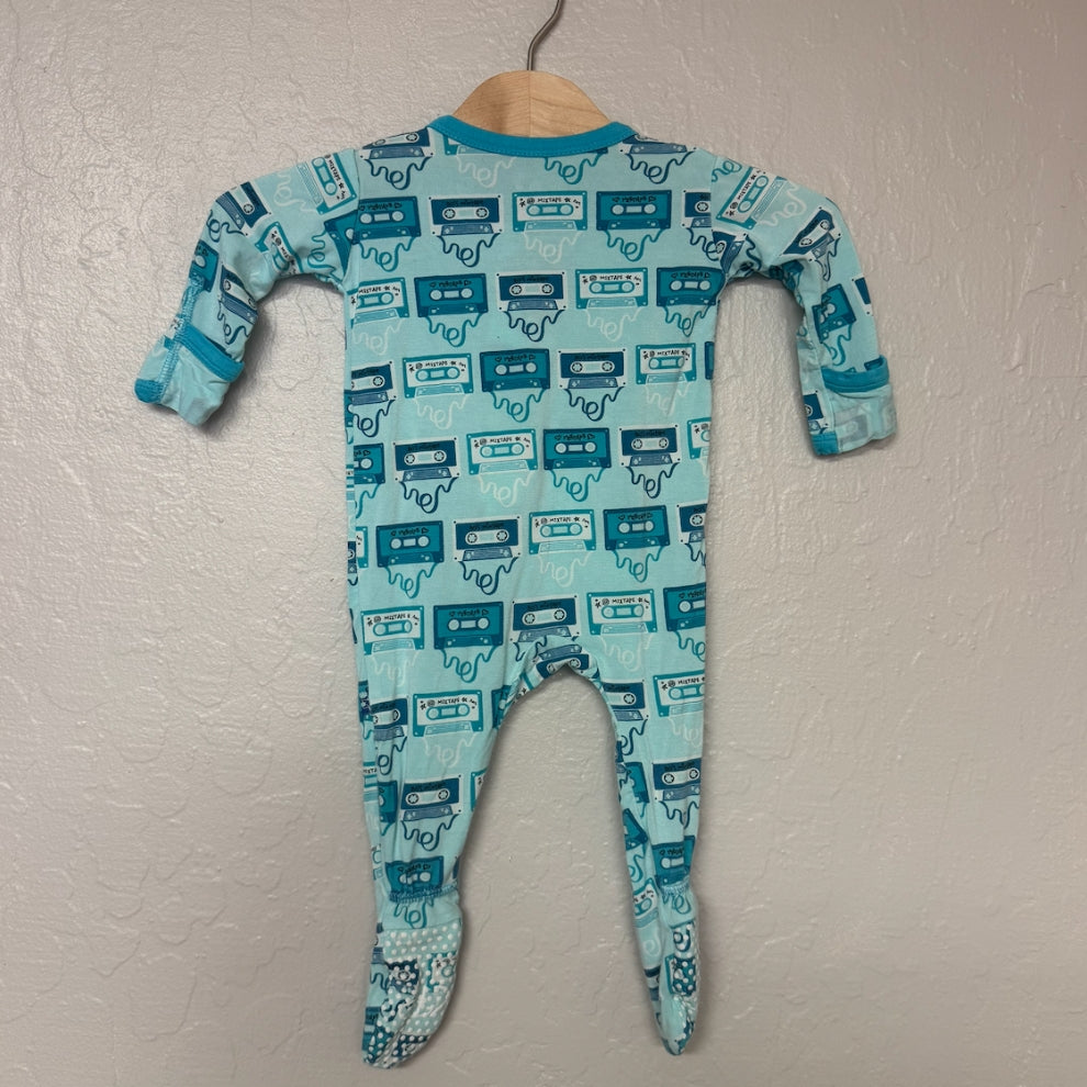 kicked pants boys blue footie 3-6M