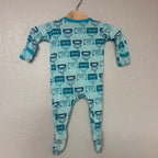 kicked pants boys blue footie 3-6M