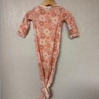 copper pearl pink floral gown newborn