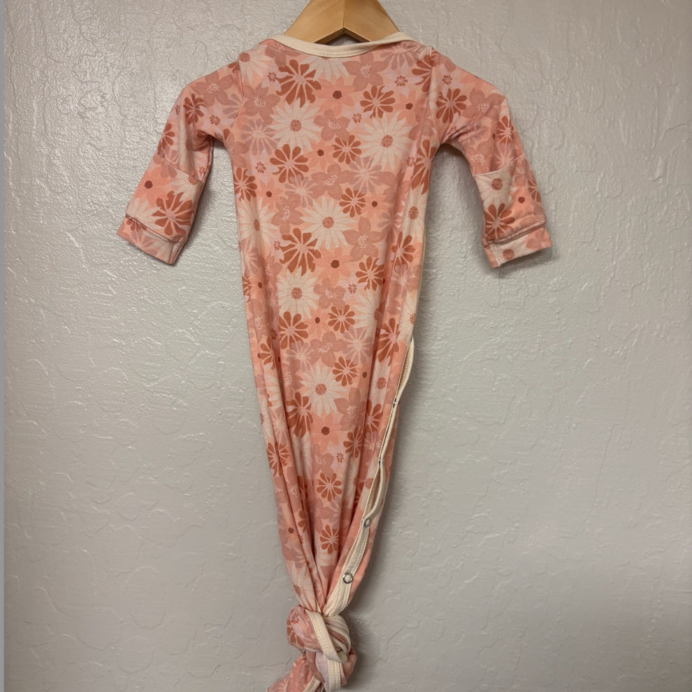 copper pearl pink floral gown newborn
