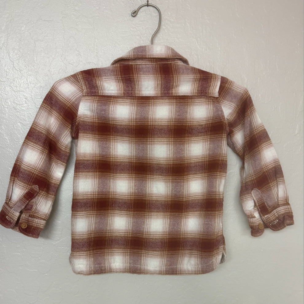 little co. boys' plaid flannel 24M