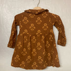 little co. burnt orange floral dress 18M