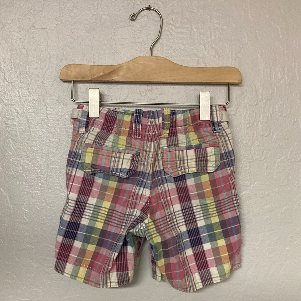 baby gap plaid boys' shorts 2Y