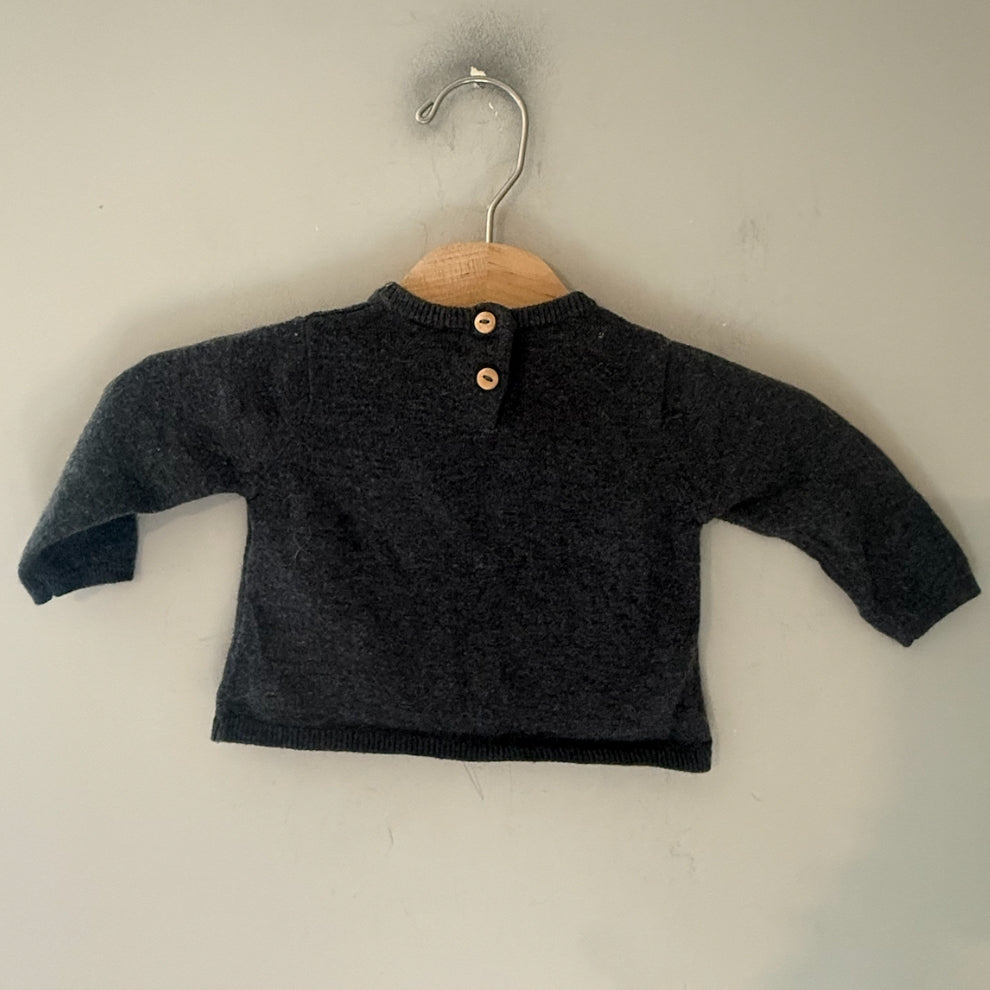 zara gray gender neutral sweater 1-3M