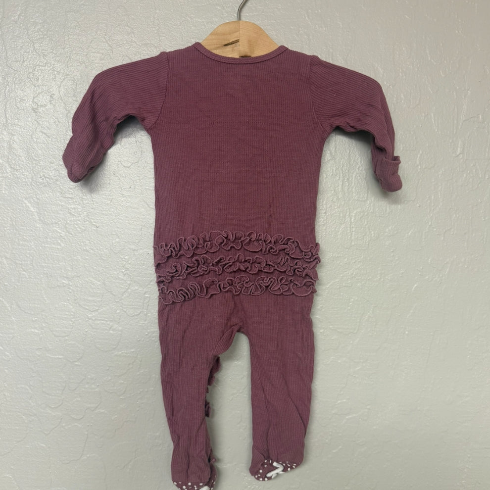 caden lane girls burgundy footie newborn