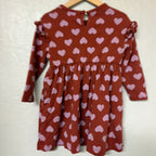 hanna andersson girls' hearts dress 3T