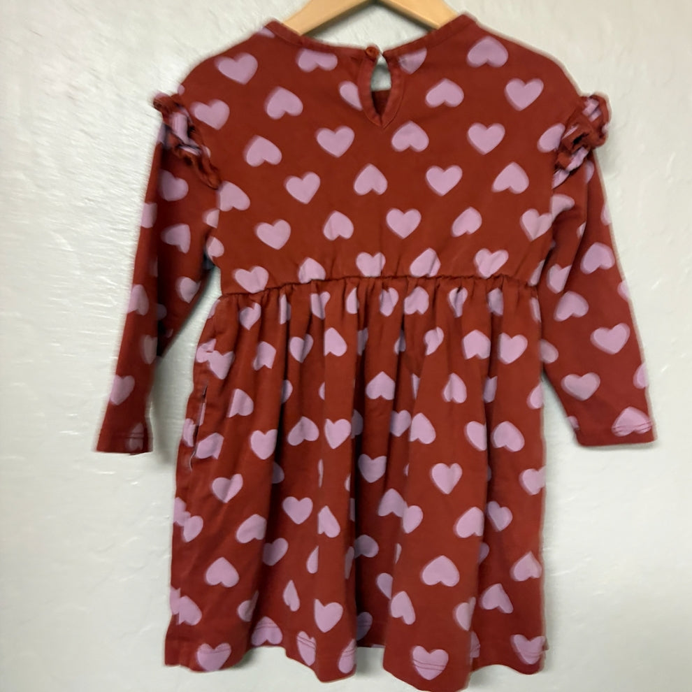 hanna andersson girls' hearts dress 3T