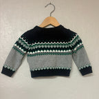 janie and jack boys' gray and navy sweater 3-6M