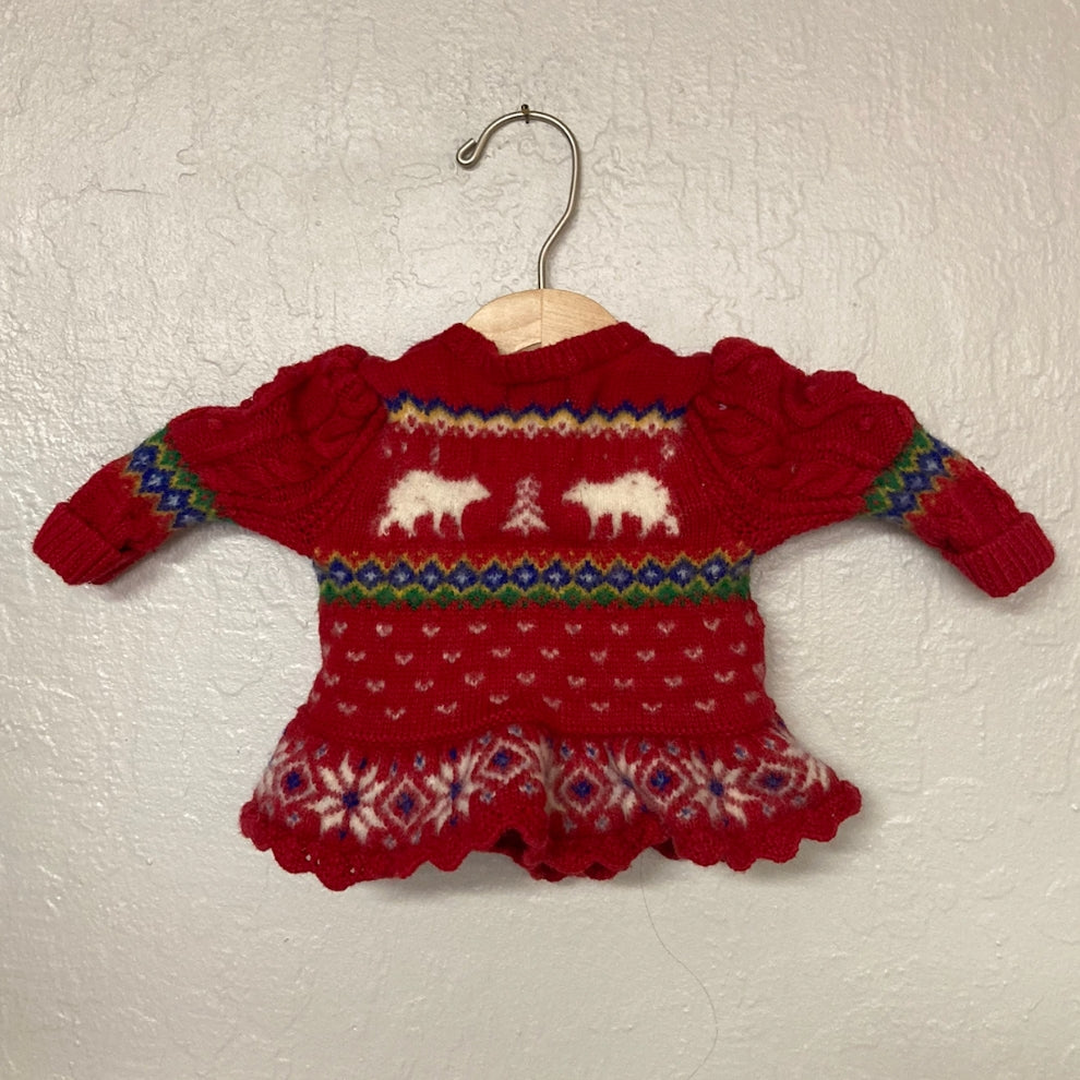 Ralph Lauren Red Girls Cardigan 3M