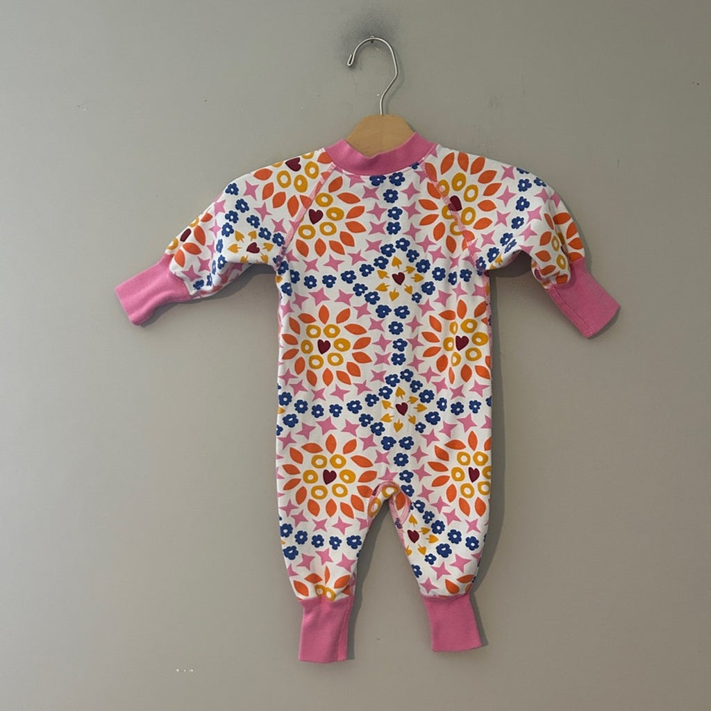 hanna andersson girls' floral zippy 3-6M