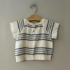 zara girls' muslin stripe skirt set 3-4Y