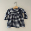 zara navy plaid dress 18-24M