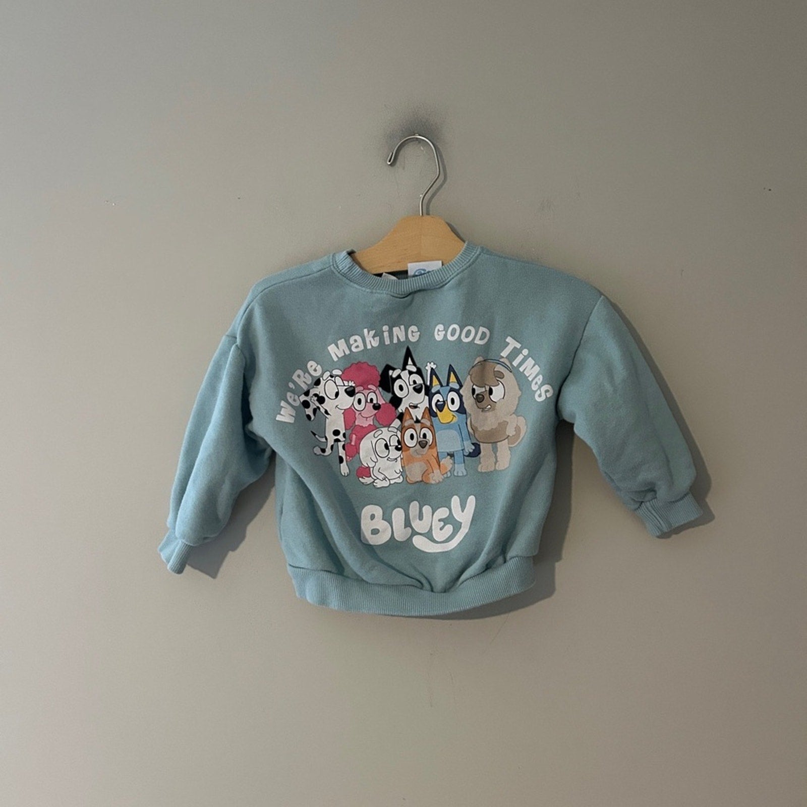 zara x bluey blue sweatshirt 2-3Y