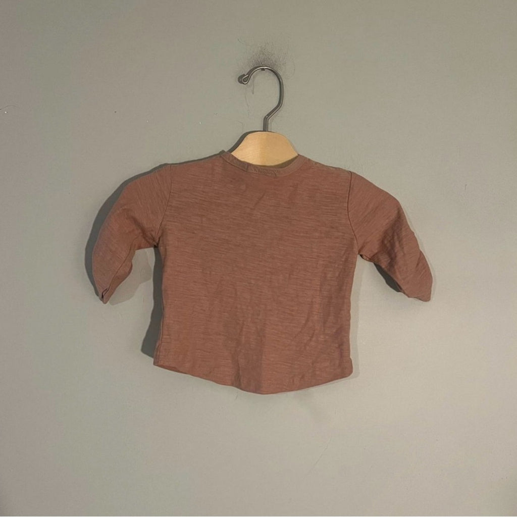 zara boys' salmon henley 3-6M