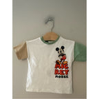 zara disney colorblock mickey tee 1.5Y