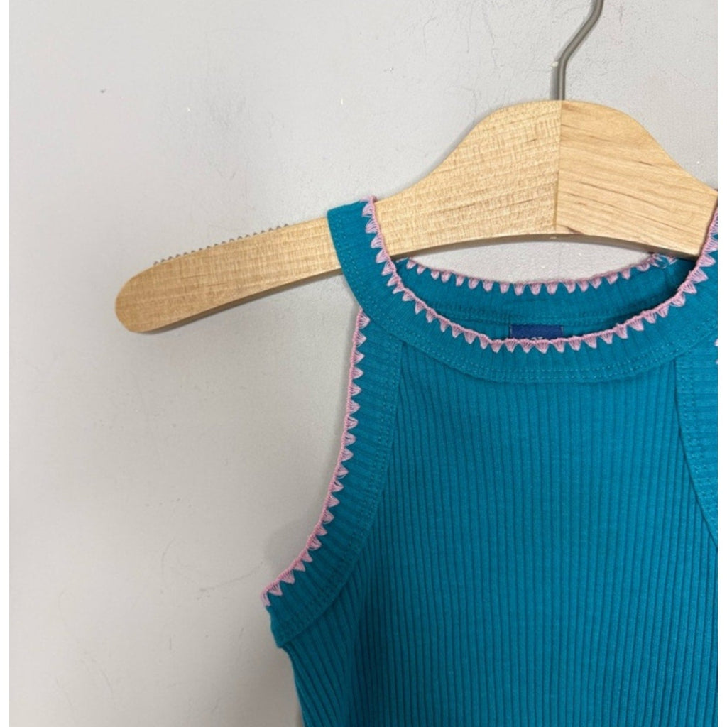 old navy blue ribbed girls' tank 3Y