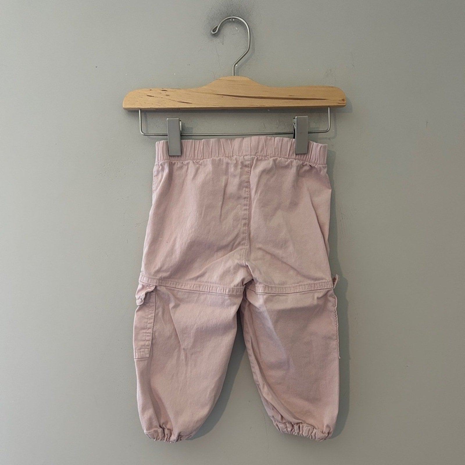 zara girls' pink cargo joggers 12-18M