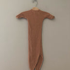 kate quinn ribbed tan gown 0-3M