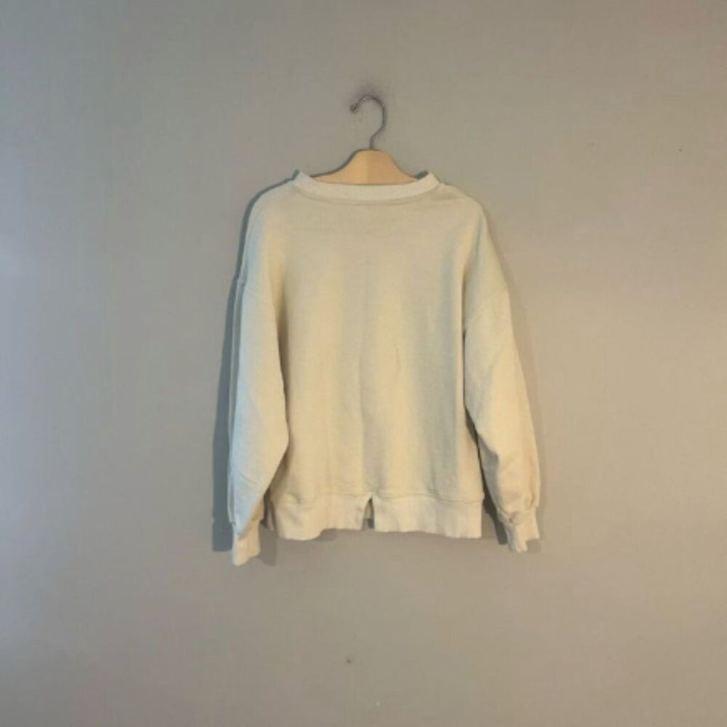 zara girls' cream graphic sweatshirt 13-14Y