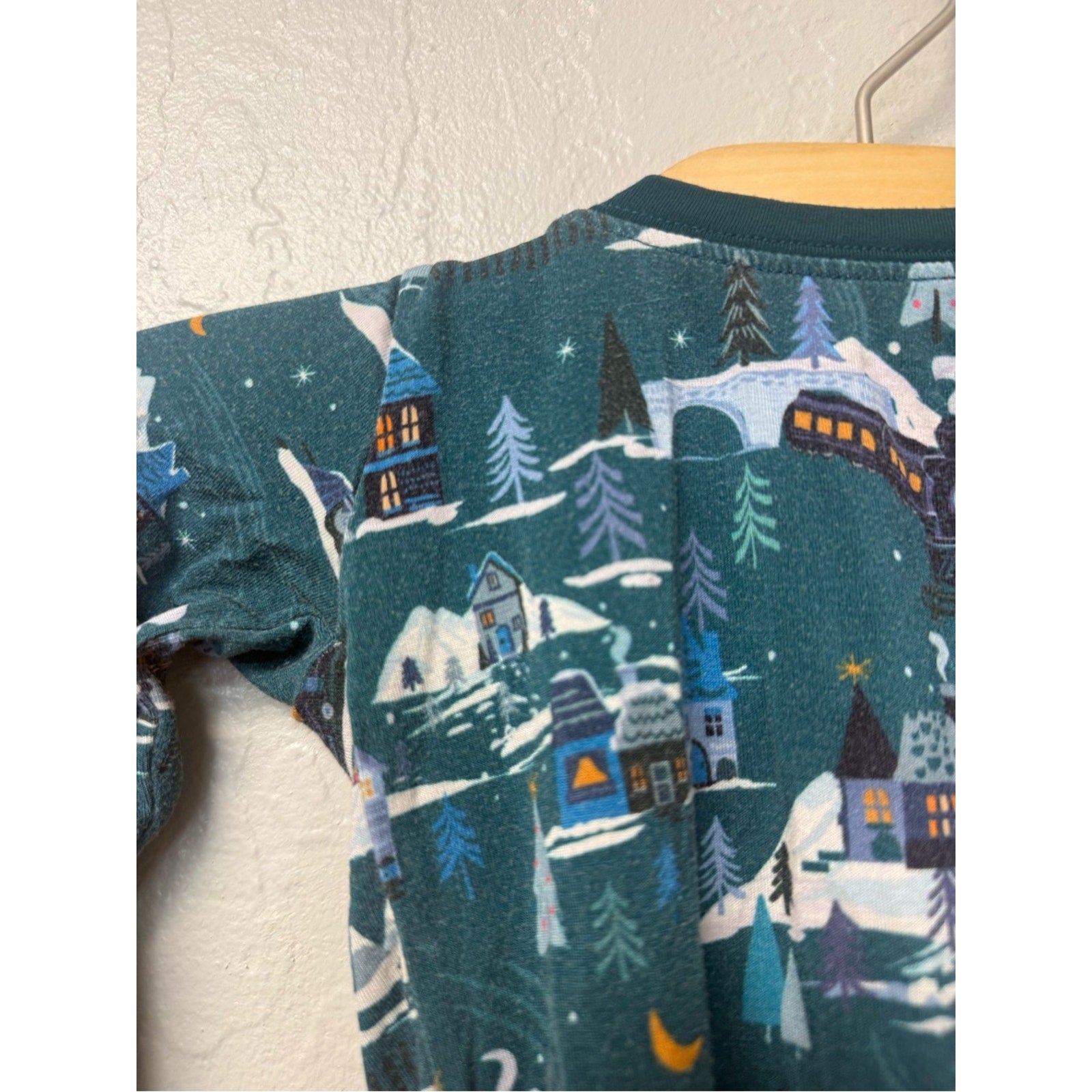 little sleepies holiday train pajama set 18-24M