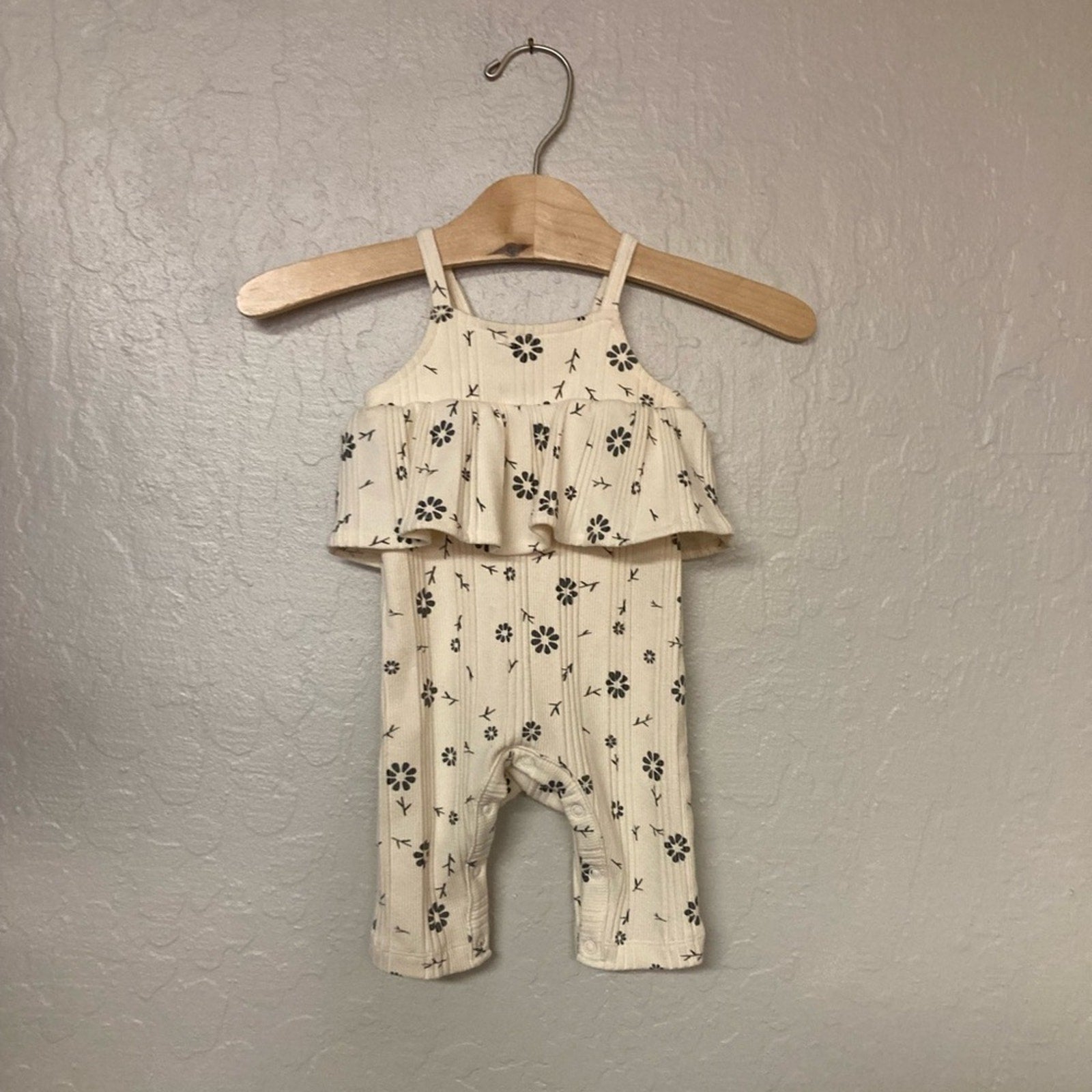 grayson mini cream romper 0-3M