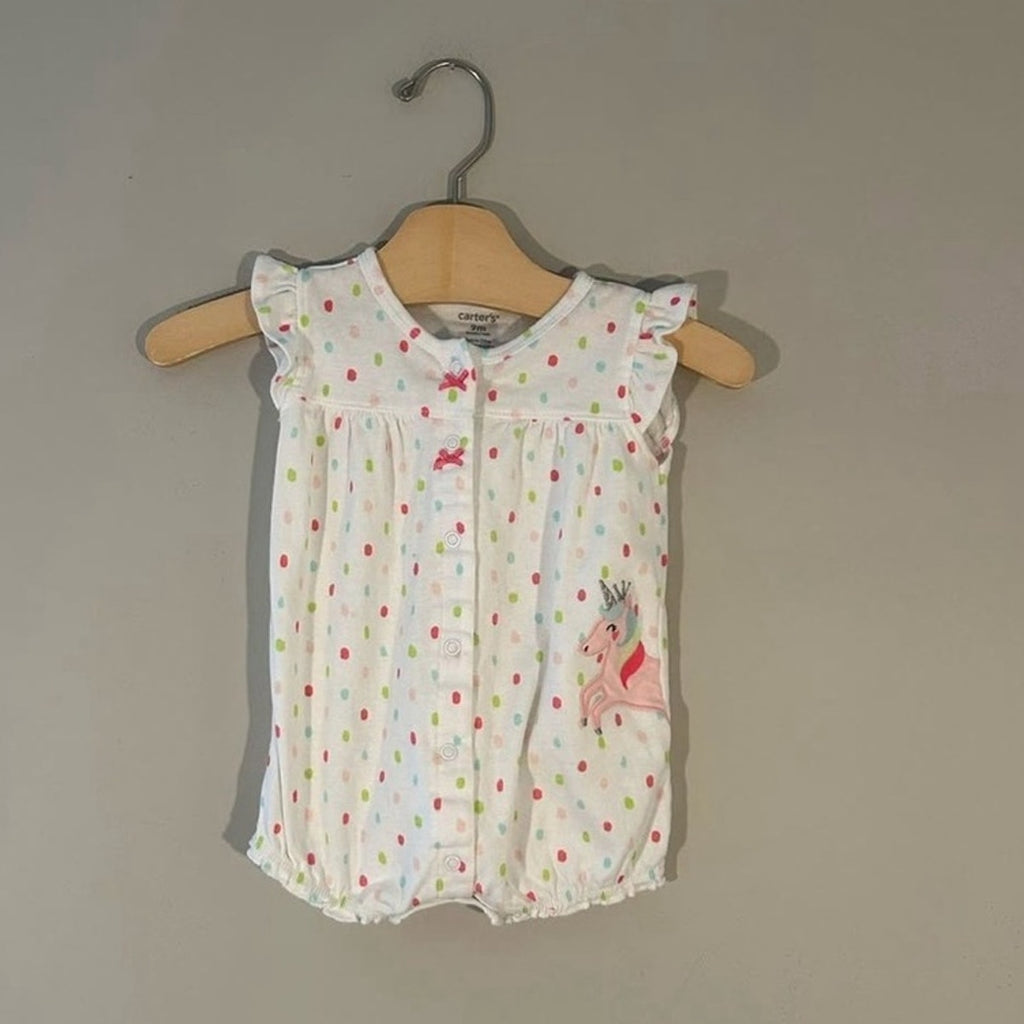 carter's unicorn romper‎ 9M