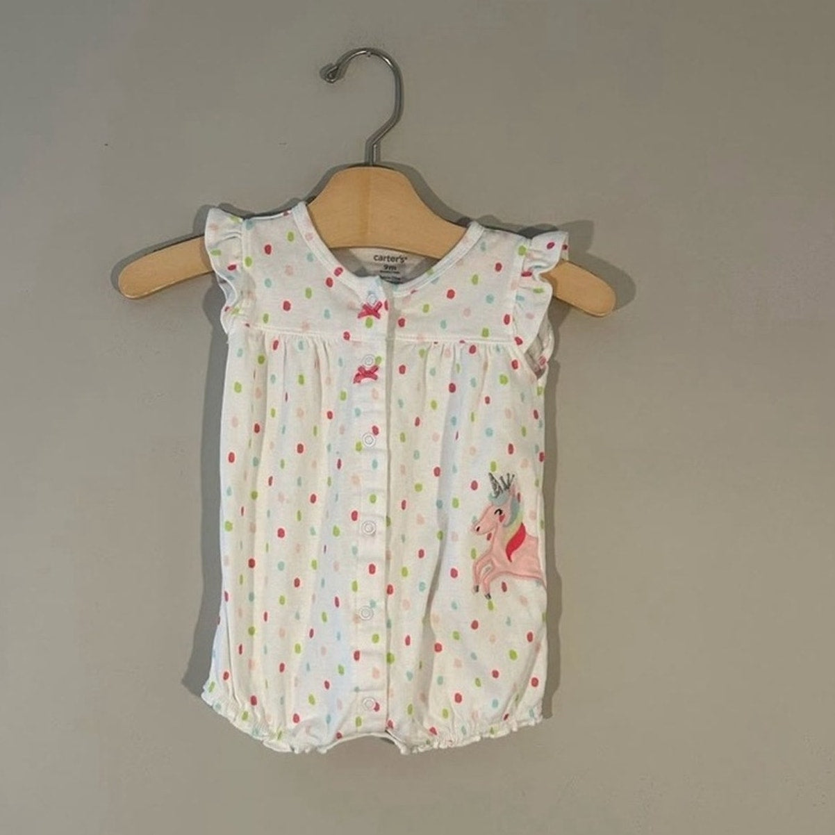 carter's unicorn romper‎ 9M