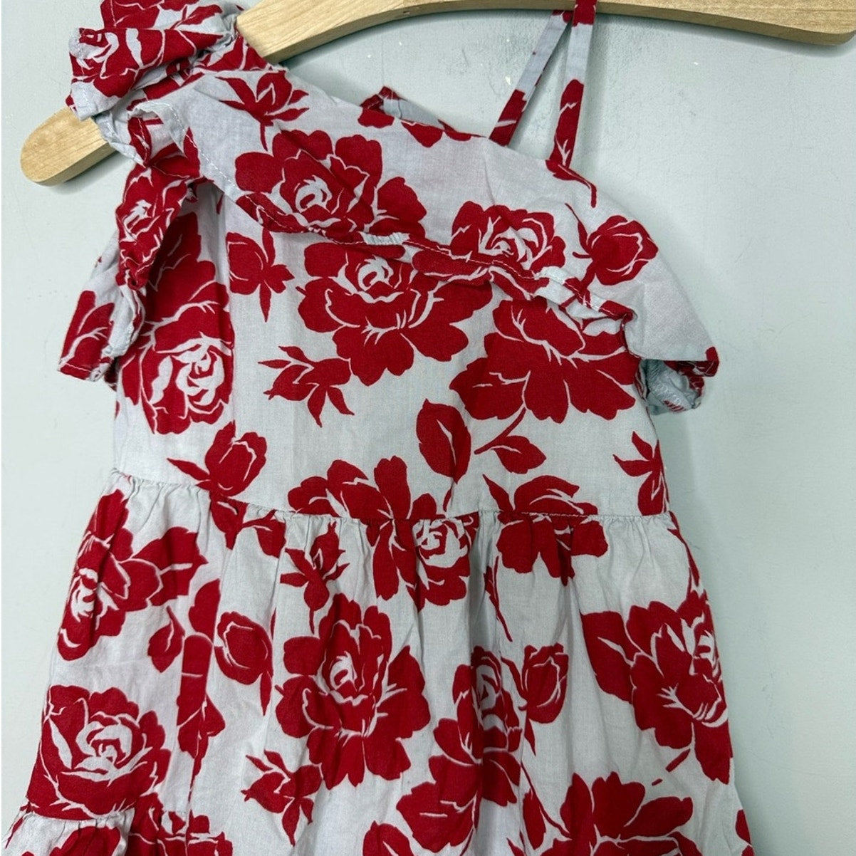 janie and jack dress red floral dress 3Y