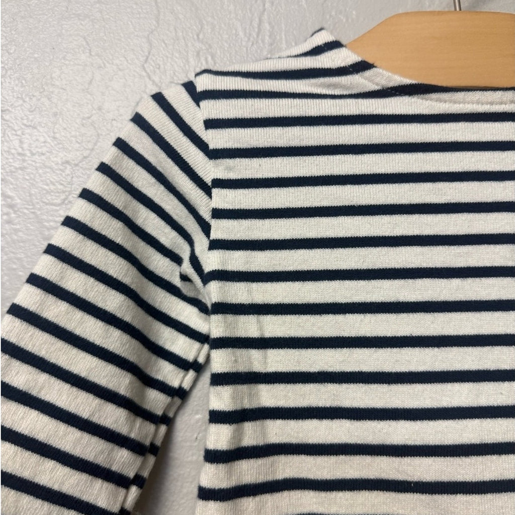 zara girls' cream striped top 2-3Y