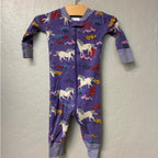 hanna girls' purple unicorn zippy 3-6M