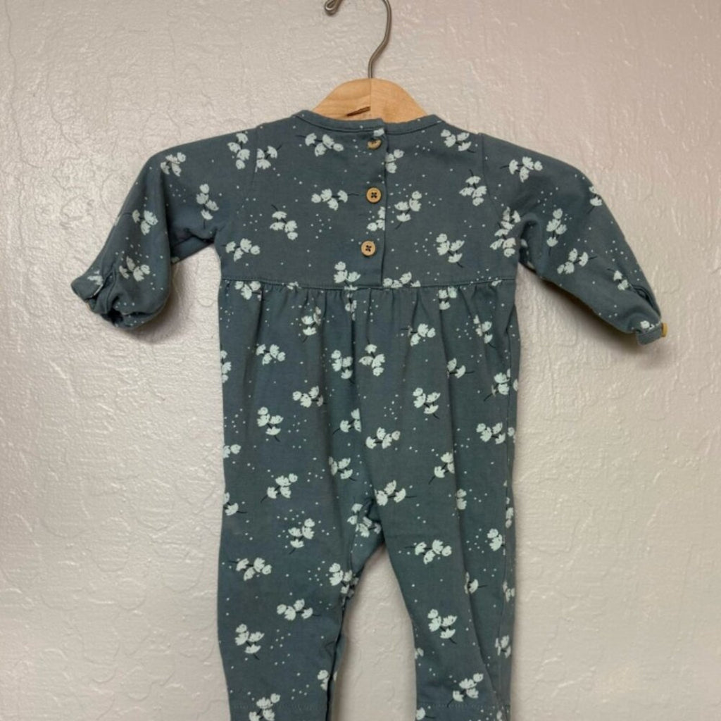 city mouse girls' blue floral romper‎ 3-6M