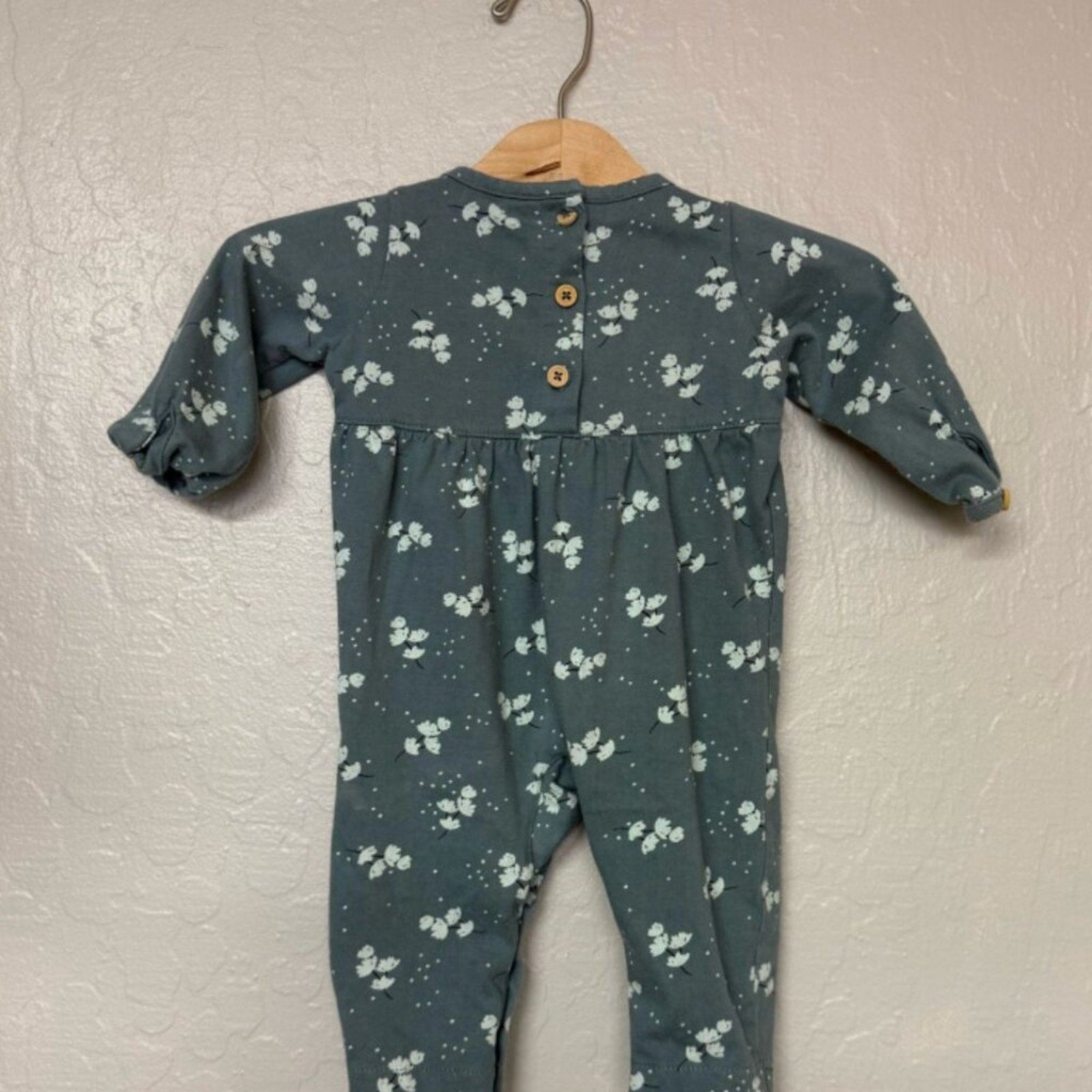 city mouse girls' blue floral romper‎ 3-6M
