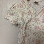 baby gap girls' cream floral bodysuit 6-12M