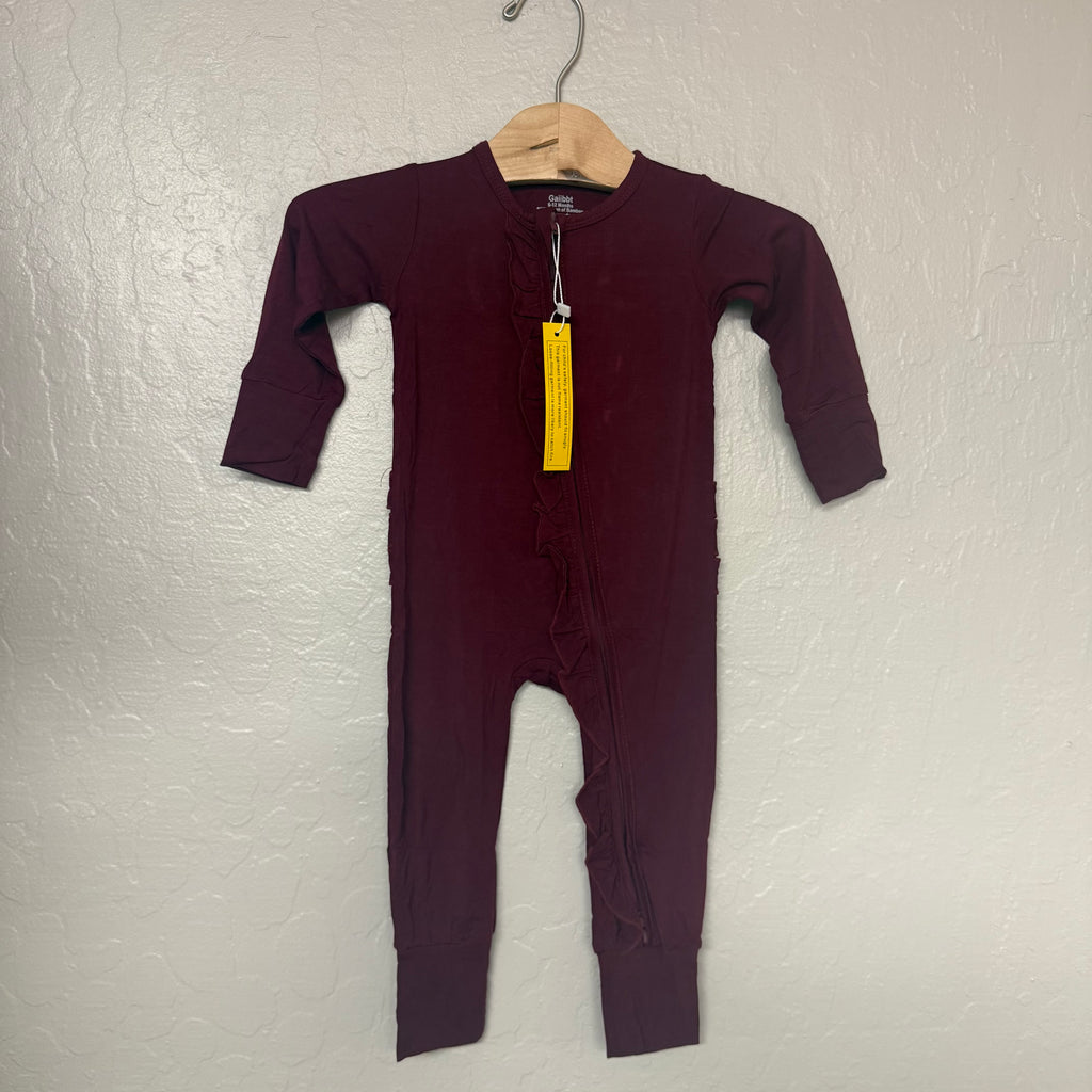amazon bamboo wine red romper 6-12M
