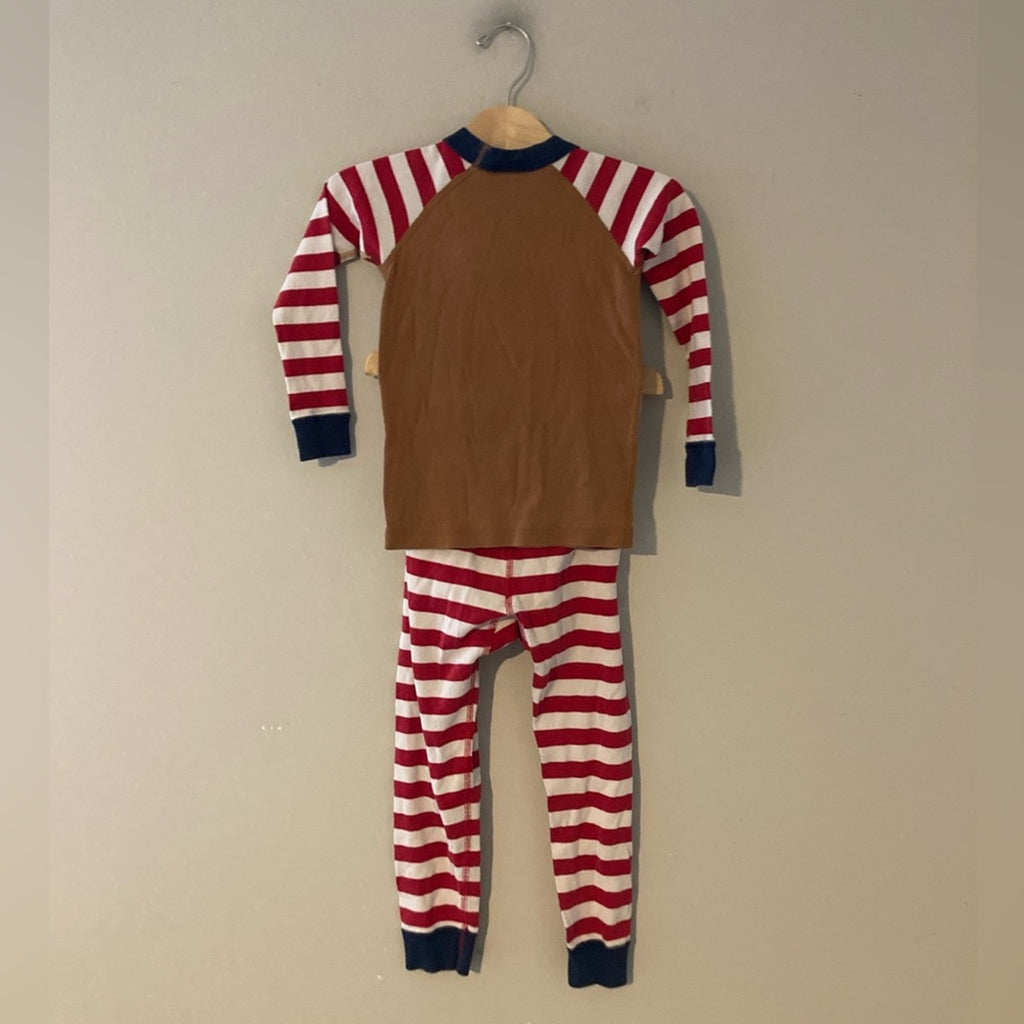 hanna andersson reindeer pajama set 4Y