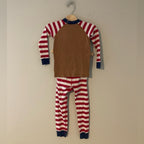 hanna andersson reindeer pajama set 4Y