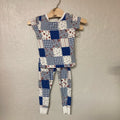little me girls' patchwork bamboo set 2T