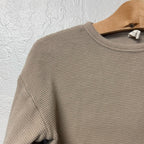 quicy mae boys' tan long-sleeve tee 4-5Y