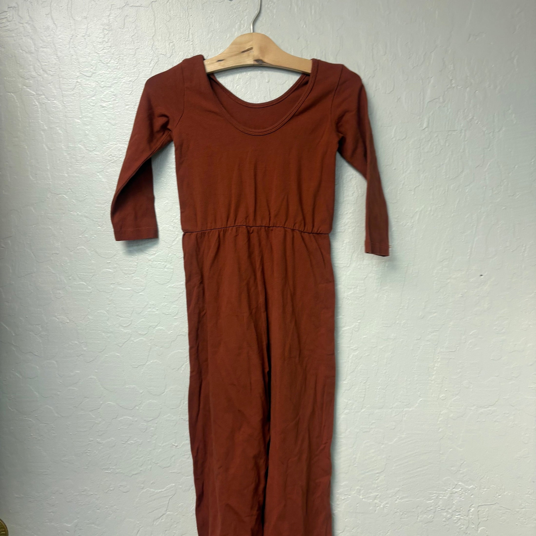 alice + ames earthy neutral stretchy jumpsuit 6Y