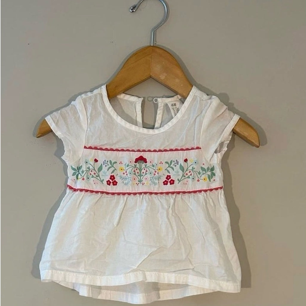 h&m girls' peasant blouse 4-6M