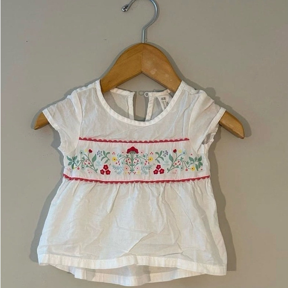 h&m girls' peasant blouse 4-6M