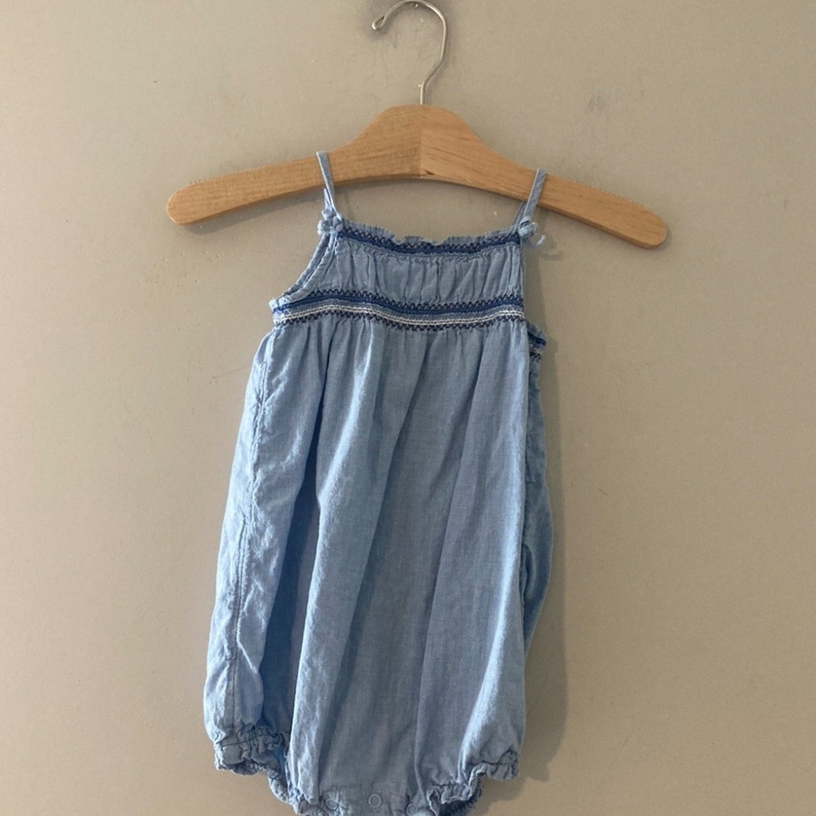 h&m girls' denim romper 12-18M