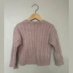 baby gap pink cableknit sweater 3Y