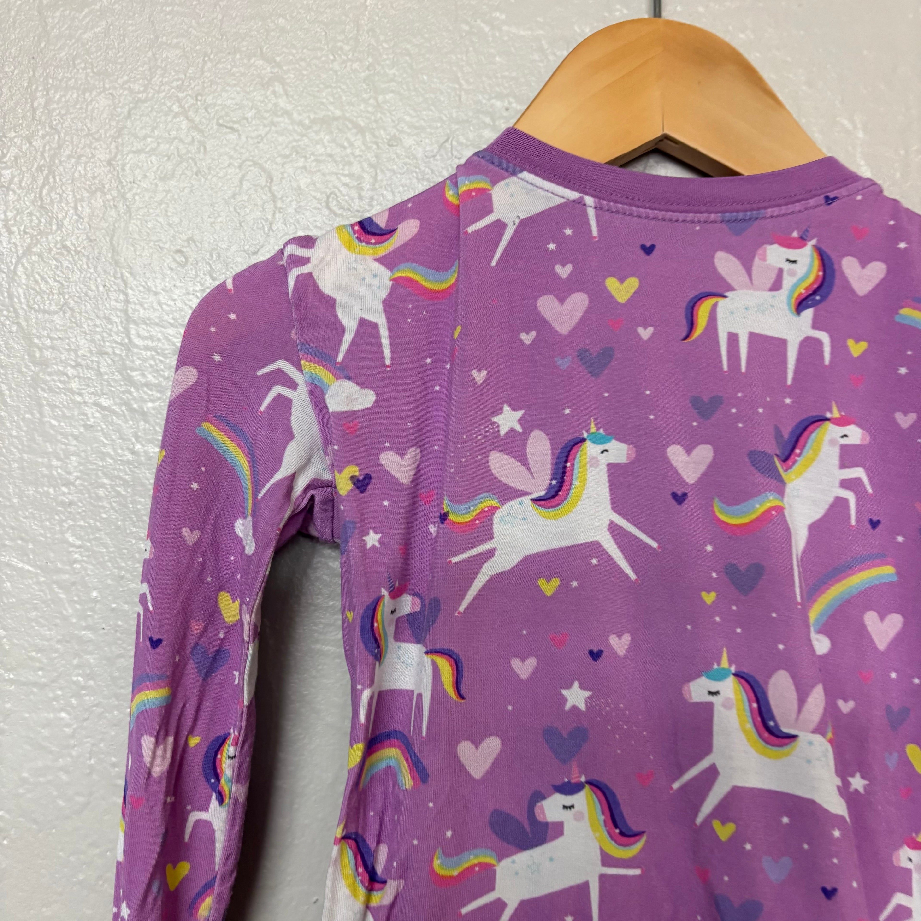 little sleepies girls purple unicorn pajamas set 4Y