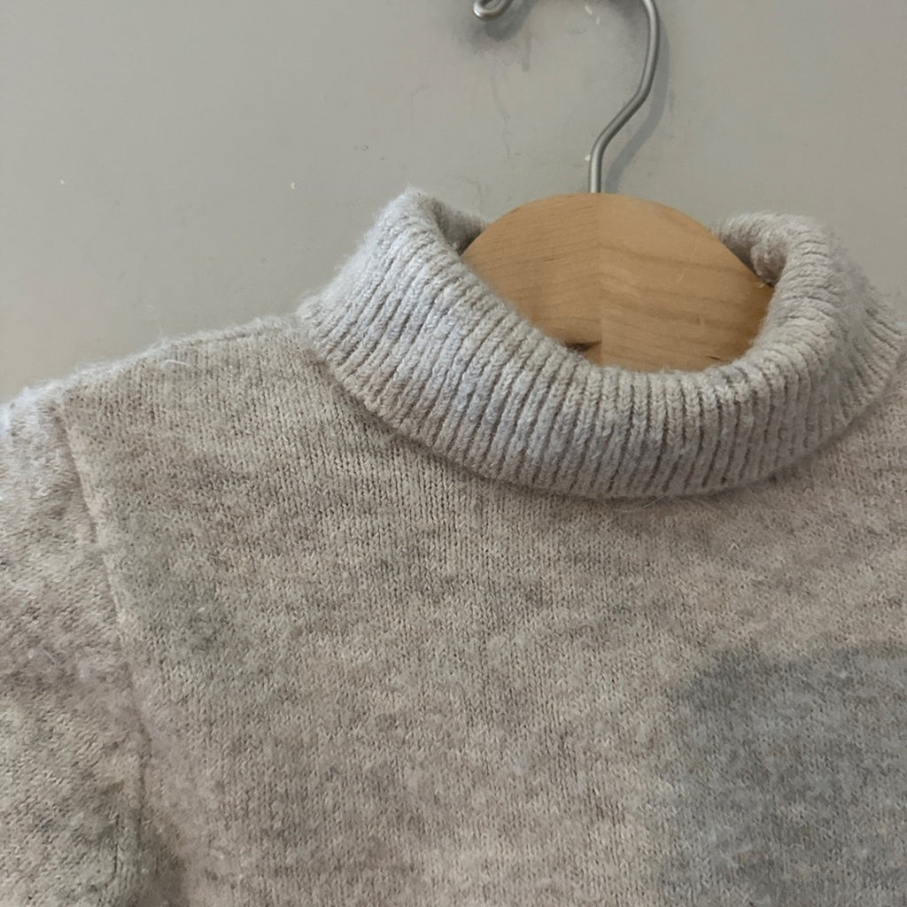 zara mohair neutral turtleneck sweater 12-18M