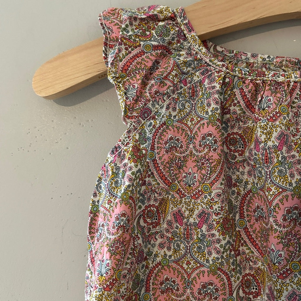 peek girls' pink paisley tunic blouse12-18M