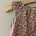 peek girls' pink paisley tunic blouse12-18M