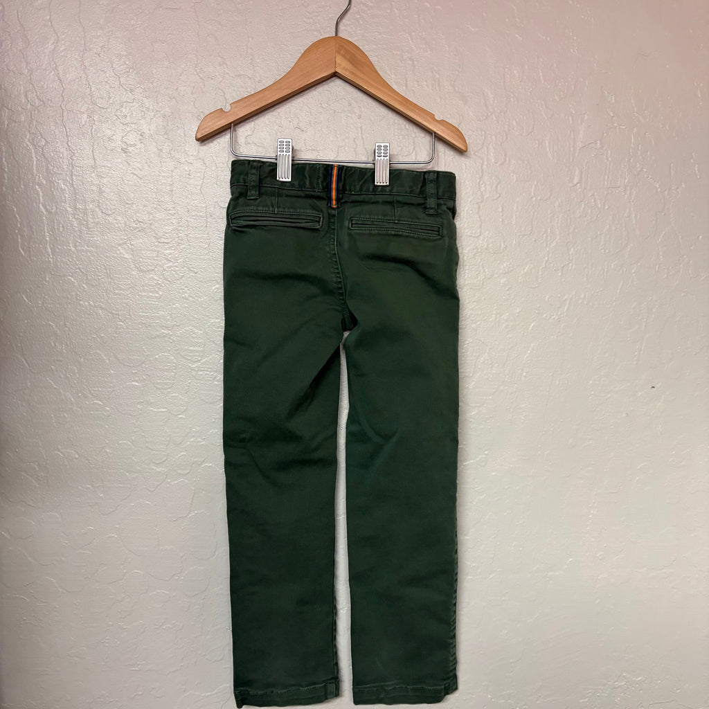 mini boden boys’ green chino pants 5Y