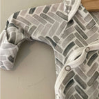 copper pearl knotted gown gray print newborn
