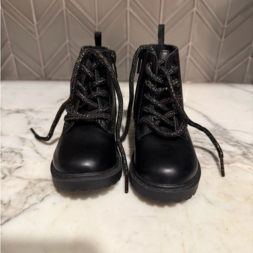 old navy girls glitter combat boot doc marten new with tags